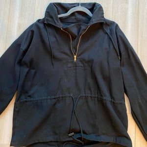 Black canvas pull over jacket from American apparel